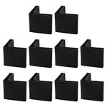 uxcell 30mm x 30mm Angle Iron Foot Pads L Shaped Plastic Furniture Leg Caps End Covers Floor Protector Black 10 Pcs