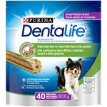 DentaLife Daily Oral Care, Dental Dog Treats for Small & Medium Breed Dogs - 40 ct Pouch