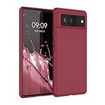 kwmobile Case Compatible with Google Pixel 6 Case - Soft Slim Protective TPU Silicone Cover - Rhubarb Red