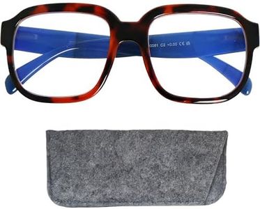 Mini Brille Lunettes de Lecture Rétro Rectangulaire XL Grande, Boite Inclus, Oversize Épaisse Monture en Plastique (Tortue geniale), Lunette Anti Lumiere Bleue Femme +1.5 Dioptrie