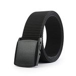 SAIBANGZI Military Tactical Belts for Men Women Nylon Belt Heavy Duty Quick Release Canvas Buckle Belt (Black,125cm)