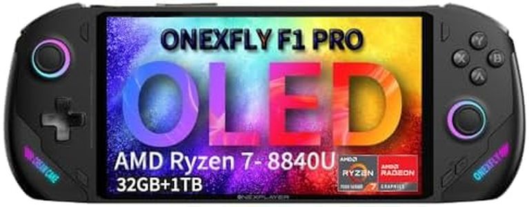 Onexfly F1 PRO (AMD 8840U-32GB+1TB) 7 Inches OLED Handheld PC Video Game Console OneXPlayer OneXFly F1 PRO Portable Win 11 Home OS Laptop 1920X1080 Mini Pocket Tablet PC Black