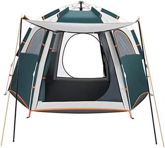 OGL 3-5 Person Camping Tent Instant Pop Up Beach Shelter Sun Shade Hiking Family Party Picnic Outdoor Waterproof 270x230x155cm Green White