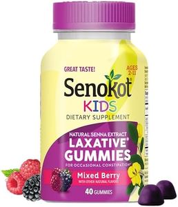 Senokot Kids Mixed Berry Laxative Gummies for Age 2+, Senna Extract for Gentle, Overnight Relief from Occasional Constipation, 40 ct