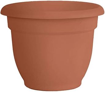 Fiskars Bloem 12 Inch Ariana Planter with Self-Watering Grid, Color Clay