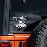 Everyday I'm Mugglin HP Decal Vinyl Sticker Cars Trucks Vans Walls Laptop | White | 5.5"