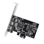 Firewire PCI Express Card, PCI-E PCI Express Firewire 1394a IEEE 1394 Controller Card with Firewire Cable, Firewire Port Cards, Windows Firewire Card 1394