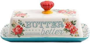 The Pioneer Woman Vintage Floral Butter Dish Stoneware