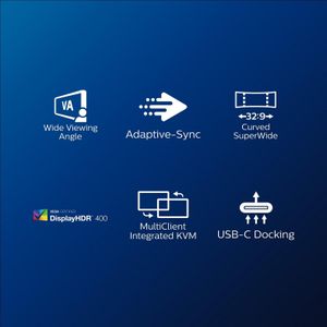 Philips 49" Curved QHD Monitor – UltraWide Display