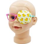 Astropic 3D Cotton & Silk Eye Patch for Kids | Girls Eye Patch for Glasses | Medical Eye Patch for Children with Lazy Eye (Yellow Duck, Left Eye)