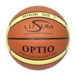 Lusum Optio Basketball PU Leather - Indoor Outdoor Basketball Size 7 for all Conditions - Suitable for all Ages and Abilities