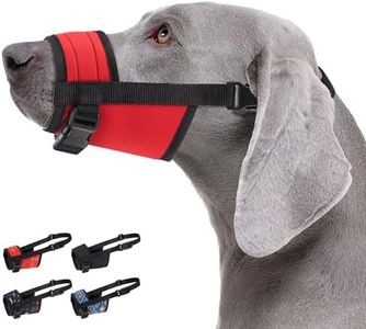 CollarDirect Dog Muzzle - Adjustable Soft Breathable Tribal Nylon Dog Mouth Guard Cover for Small, Medium and Large Dogs, Anti Chewing, Barking & Biting - 3 Tribal Patterns (Red, M/L)