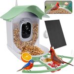 Smart Bird Feeder with Camera,AI Identify Bird Species,Auto Record 2K Birds Video in Backyard Garden,Live View,Solar Powered Charging,Ideal Gifts for Family and Bird Lovers