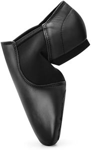 Stelle Jazz Shoes for Women Men Leather Upper Slip-on Dance Shoes Unisex（Black,8.5