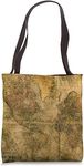 Old World Map Gold Tote Bag