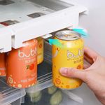 Queta Fridge Beer Can Organiser, Soda Can Organizer for Refrigerator Can Fridge Dispenser Organizer Suitable for 5.3cm Caliber Cans Kitchen Storage Solution for up to 8 Cans of Drink (5.3cm)