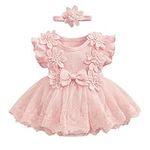ZAXARRA Infant Baby Girl Lace Rompe