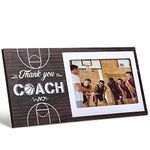 Sumind Football Picture Frame Soccer Basketball Volleyball Coach Gift Graduation Coach Picture Frame Gifts for Coaches Thank You Coach Gift 4" x 6" Photo(Basketball)