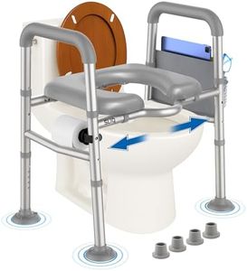 Sliq Toilet Seat Risers for Seniors, Raised Handicap Toilet Seat with Handles Over Toilet, High Capacity Toilet Riser with Handles for Elderly Adults, Handicap, and Pregnant