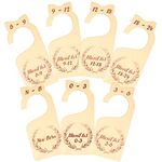 WEDNOK 7PCS Wood Baby Closet Dividers from New Born to 24 Months Wooden Baby Wardrobe Divider Baby Closet Organizers for Infant Boy Girl Clothes Sorting Nursery Decors Original Design