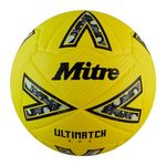 Mitre Unisex-Adult Ultimatch One 24 Football, Fluo Yellow/Black/Circular Grey, 5