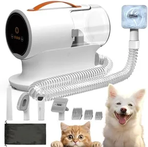 AIRROBO Dog Grooming Vacuum, 12000Pa Powerful Dog Vacuum for Shedding Grooming, Low Noise Dog Hair Vacuum, Pet Grooming Vacuum for Dogs and Cats, 2L Large Dust Cup, 5 Grooming Tools