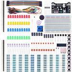 ELEGOO Electronic Fun Kit Bundle with Breadboard Cable Resistor, Capacitor, LED, Potentiometer Total 235 Items for Arduino