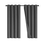 Home Beyond & HB design - Room Darkening Blackout Curtains, Thermal Insulated Grommet Window Curtains for Living Room Bedroom, 52 by 63 Inch (2 Panels, Grey)