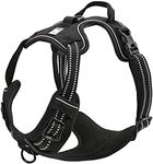 TrueLove Dog Harness TLH5651 No-pull Reflective Stitching Ensure Night Visibility, Outdoor Adventure Big Dog Harness Perfect Match Puppy Vest (Black,M)