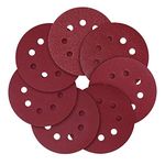 Sarrah and SONS 5 Inch Sanding Discs, 8 Holes - Total (#40, #60, #80, #120, #150, #180, Each Grit 3- Pcs Total = 18 Nos)