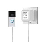 24 Volt Transformer, 500mA C Wire Power Adapter Thermostat, Competible with Nest, Ecobee, Sensi, Honeywell Doorbell and Any Doorbells, Extra Long 315" Cable