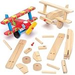 Baker Ross EF657 3D Wooden Aeroplane Kits — Ideal for Kids' Arts and Crafts, Gifts, Keepsakes and More (Pack of 2)