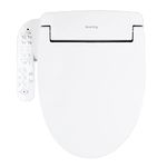 Blooming NB-1360E Bidet Toilet Seat - Smart Toilet Seat with Stainless Steel Nozzle, Warm Water, Dryer, Heated Seat, Sittable Lid, LED Nightlight - Elongated with Remote Control (Panel/Elongated)