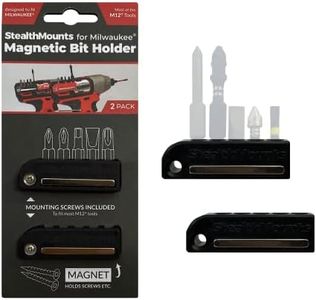 StealthMount M12 Milwaukee Magnetic Bit Holder - 2 Pack | Bit Holder for Milwaukee | Milwaukee Bit Holder for Drill | Milwaukee Impact Bit Holder | Milwaukee Bit Holder for Impact Driver | Made in UK