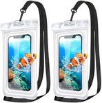 ProCase 2 Pack Floating Waterproof Phone Pouch IPX8, Universal Dry Bag Fits iPhone 17/16/15/14/13 Series, Galaxy S24/S23/S22, Pixel 8/7 (Up to 7”), Touchscreen, Underwater & Snow Protection -Clear