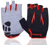 Cycling Gloves Half Finger Mountain Road Bike Cycle Gloves Anti Slip Shock Absorbing Padded Breathable MTB Bicycle Biking Gloves Sports Men Women (Red, M)