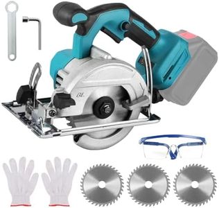 5" Cordless Circular Saw for Makita 18V Battery, Brushless 8000 RPM Compact Circular Saw with 4 Saw Blades,Max Cutting Depth 1-9/16"(45°), 2-3/8"(90°) for Wood, Soft Metal, Tile Cut (Tool Only)