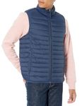 Amazon Essentials Men's Lightweight Water-Resistant Packable Puffer Gilet, Navy, S