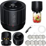 UESJKHOA Electric Mason Jar Vacuum Sealer Kit, Cordless Vacuum Sealer for Wide Mouth and Regular Mouth Mason Jar, with Can Opener, Lids, Suitable for Food Saver and Fermentation extend freshness