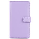 LOLOMLO PU Leather Checkbook Cover for Register Duplicate Checks, RFID Blocking Checkbook Holder, Purple, Wallet Style