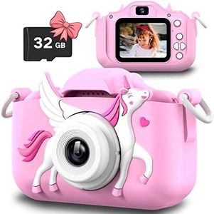 Slothcloud Cámara selfie para niños,Regalos de cumpleaños para niños de 6 a 12 años,Cámaras de vídeo digital HD para niños pequeños,Juguete para adolescentes de 6 7 8 9 11 años con tarjeta SD de 32 GB