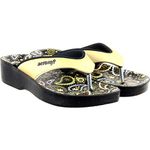 Aerosoft Women's Gold Flip-Flops - 37 EU (862)