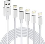 iPhone Charger 5Pack 6FT MFi Certified Lightning Cable Fast Charging Cords Apple Charger Compatible with iPhone 14 13 12 11 XS XR X Pro Max Mini 8 7 6S 6 Plus 5S SE iPad iPod AirPods