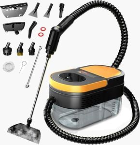 2500W Handheld Steam Cleaner with 16 pcs Accessories, 3-Level Adjustable Handle & 15s Heat-Up Portable High-Pressure Chemical-Free Steam Cleaner Handheld for Grease, Dirt, Window, Car Seats Cleaning
