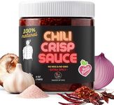 SAUCE UP 100% Natural Artisan Chili-Crisp 6oz- Premium 13 Ingredients, Vegan, Keto, GF, Zero Msg, Flavor Bomb, Crafted in NYC(Hot, Sweet, Crispy, Umami, Smoky, Savory)- Good on Anything Chili Sauce (Extra Spicy)
