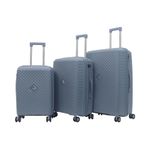 AMERICAN TRAVELLER 4001 Trolley Bags for Travel Set of 3Pc Set |Small, Medium & Large Size & Spacious Trolley Bags| with 8 Wheels Smooth Spinner| TSA Lock | Unbreakable Polypropylene Shell