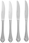 Oneida Marquette Fine Flatware Dinner Knives, Set of 4, 18/10 Stainless Steel, Silverware Set, Dishwasher Safe