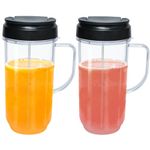 22oz Cups Compatible with Magic Bullet Blender, Tall 22oz Cup w/Flip Top to-Go Lid, Drinking Cup Mug with Handle Compatible with Magic Bullet 250w MB1001 Mugs & Cups Blender for Milk Juicer Mixer