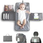 JanYoo Baby Portable Changing Pad with Wipes Pocket for Diaper Bag Wipeable Waterproof Newborn Travel Mat Shower Gifts