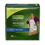 Depend Underwear for Women Maximum Absorbency Economy Plus Pack, X-Large, 48 Count